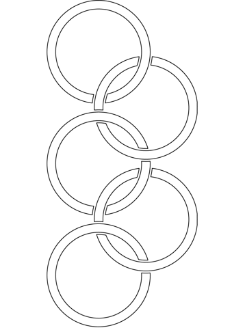 Classic Olympic Rings  Coloring Page